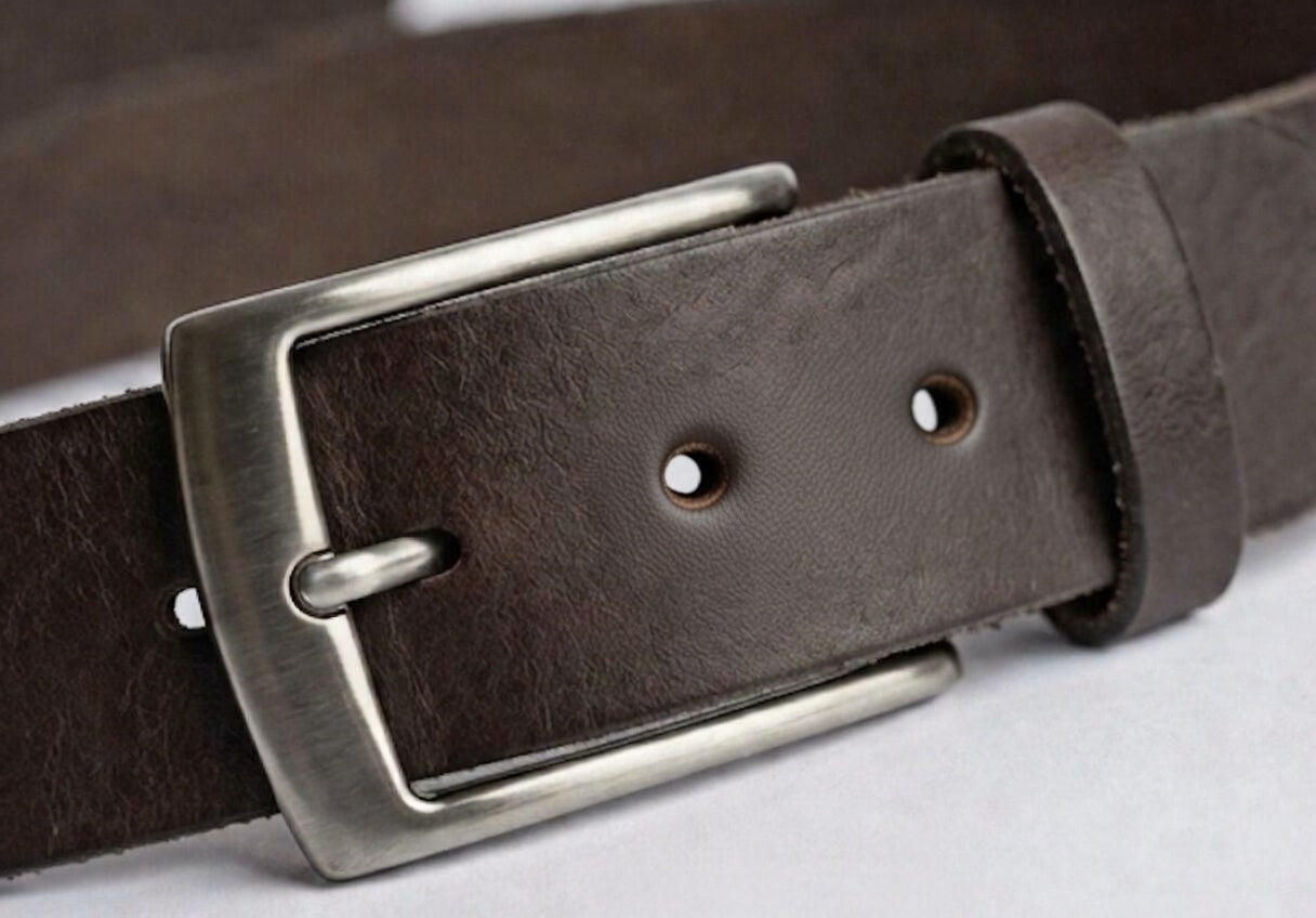 حزام 100% جلد طبيعي - بإبزيم إيطالي عالي الجودة