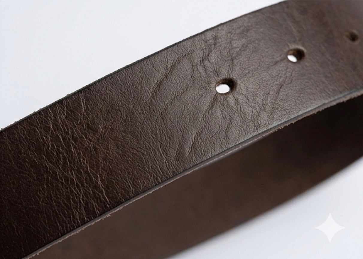 حزام 100% جلد طبيعي - بإبزيم إيطالي عالي الجودة