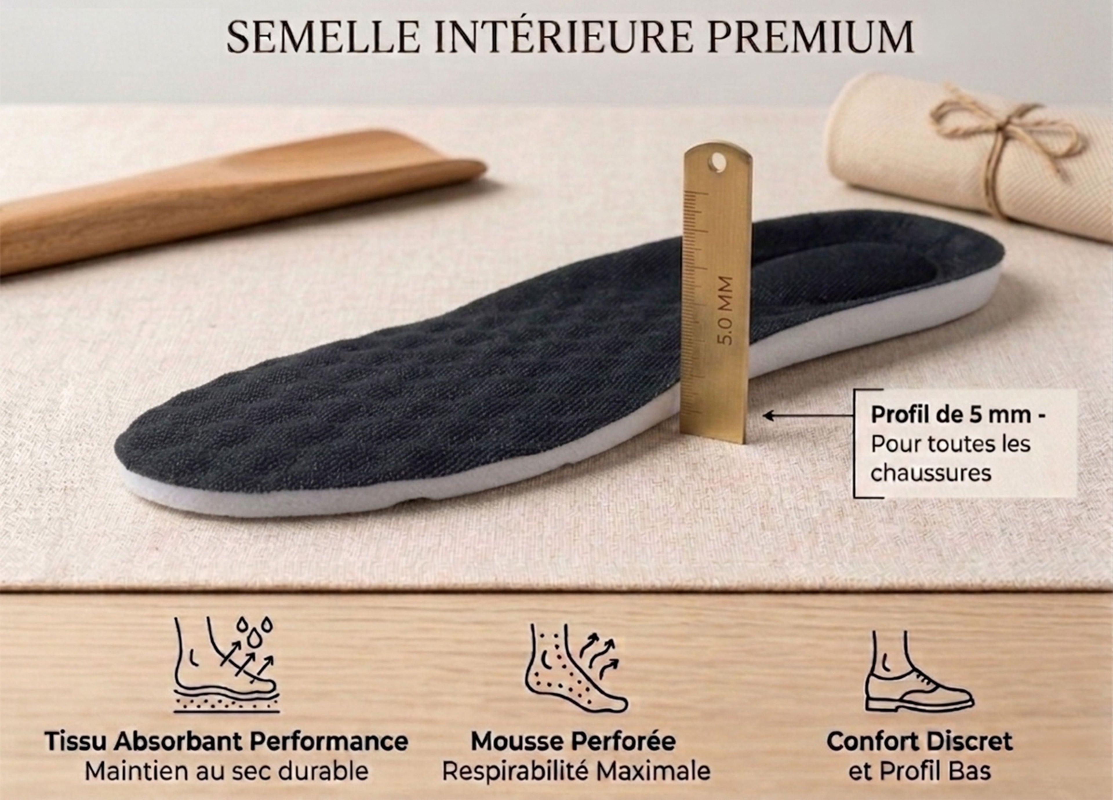 👣Semelle intérieur Confortable                                                                                 نعال فائق الراحة